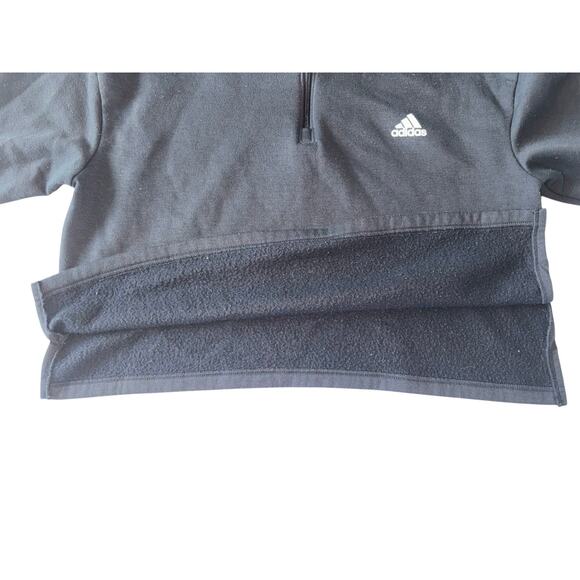 Adidas Women’s Cropped Half-Zip Sweatshirt - Size 2X - Side Slits - Logo Sleeve - Picture 7 of 8